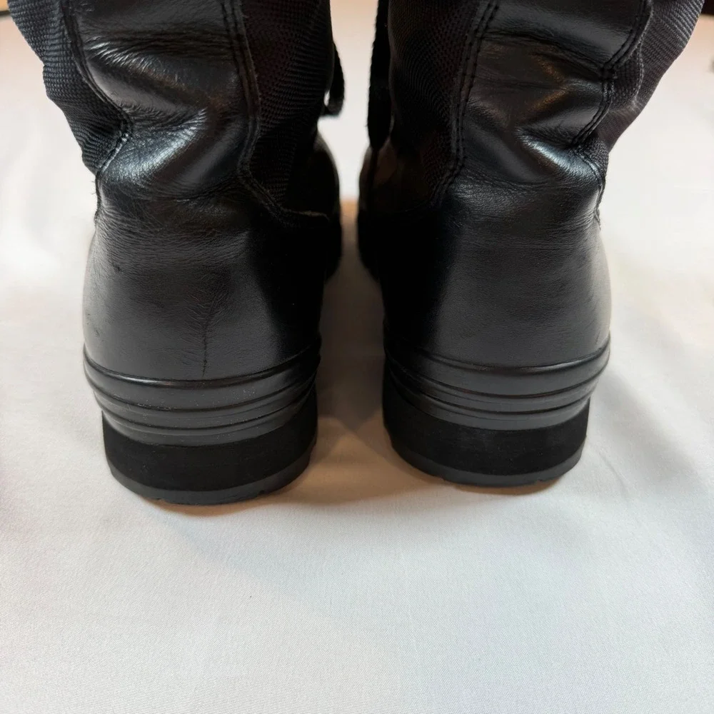 Double H Sport Mens Tactical Duty Boots Black Leather Nylon Combat 4800 Size 9 D